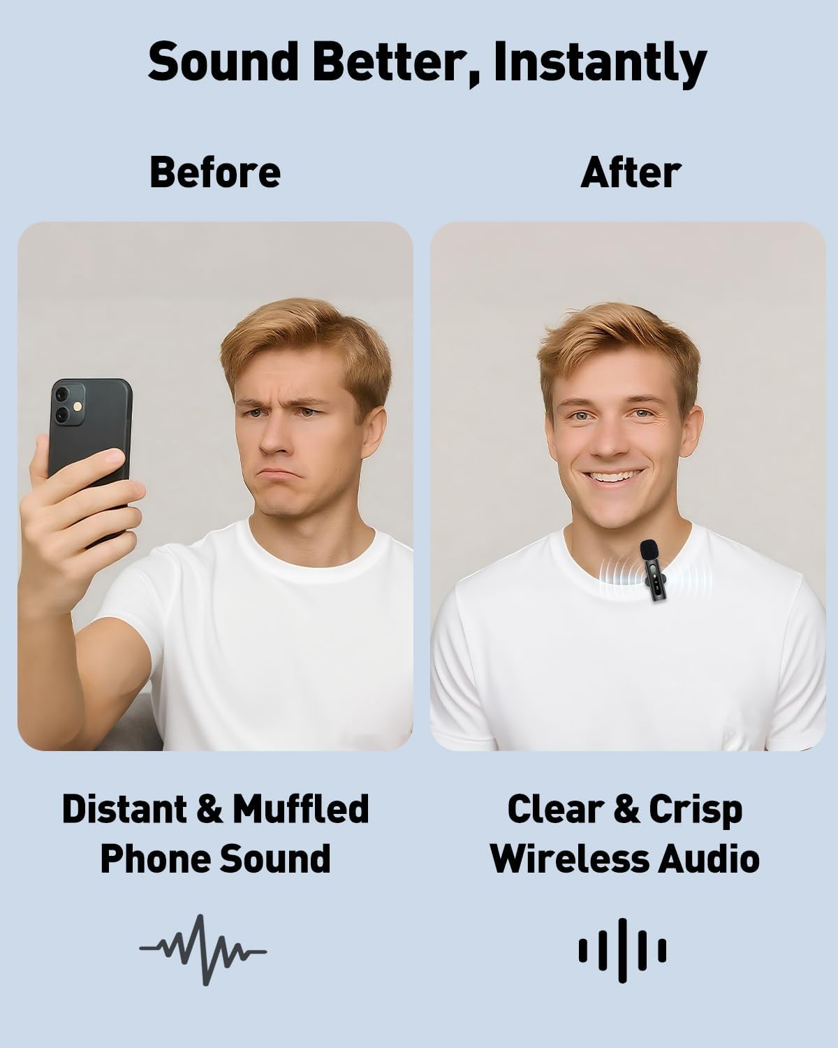 Detalle 2 de Unknown USB C Lavalier Microphone Wireless Mini Mic for Vlogging 🎤