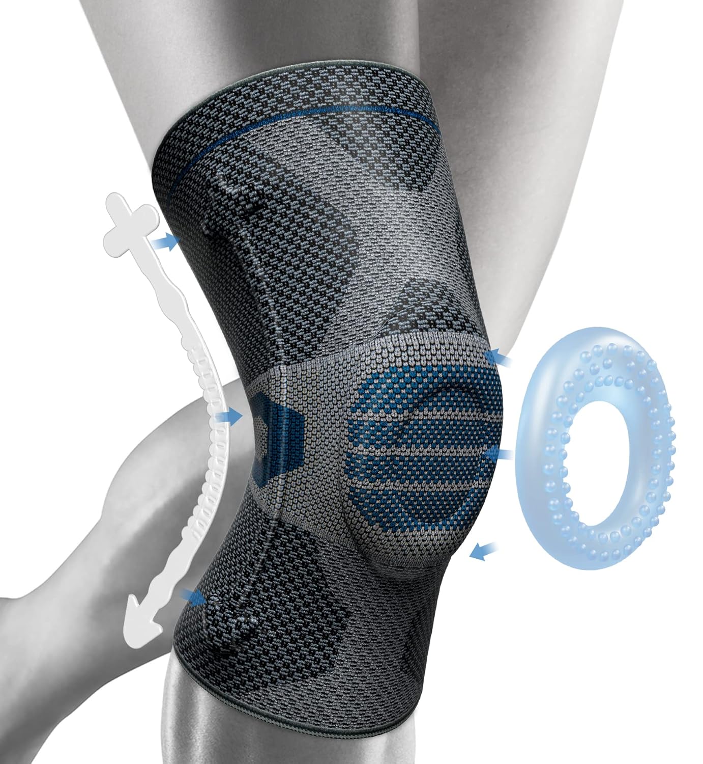 Thumbnail 5 de NEENCA Knee Brace with Patella Gel Pad and Side Stabilizers – Medical-Grade Knee Support for Running and Injury Recovery