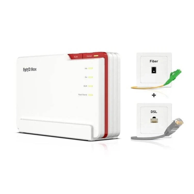 Detalle de Router Fritz Box 5690 Pro: velocidad Wi‑Fi 7Tri‑Banda y conectividad fiable para redes congestionadas