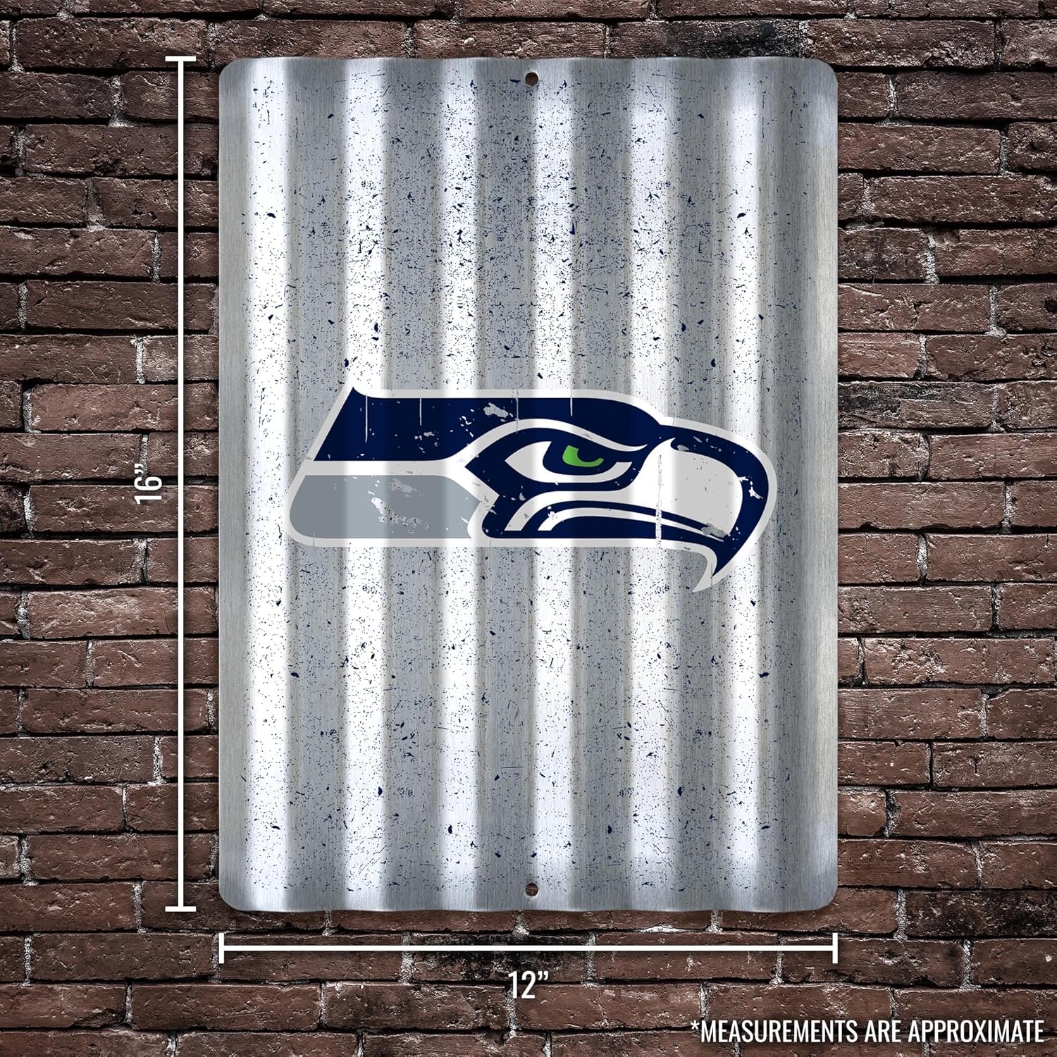 Thumbnail 4 de Rico Industries NFL Football 12" x 16" Tin Metal Roof Sign for Sports Fans