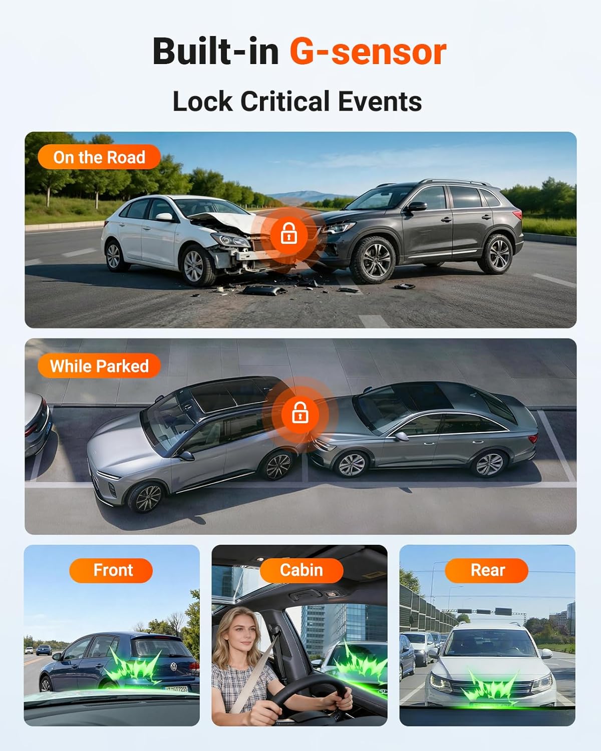 Thumbnail 4 de VANTRUE New N4 Pro S 3-Channel 4K Dash Cam (Triple STARVIS 2) with GPS, Wi‑Fi, and 24/7 Buffered Parking Mode