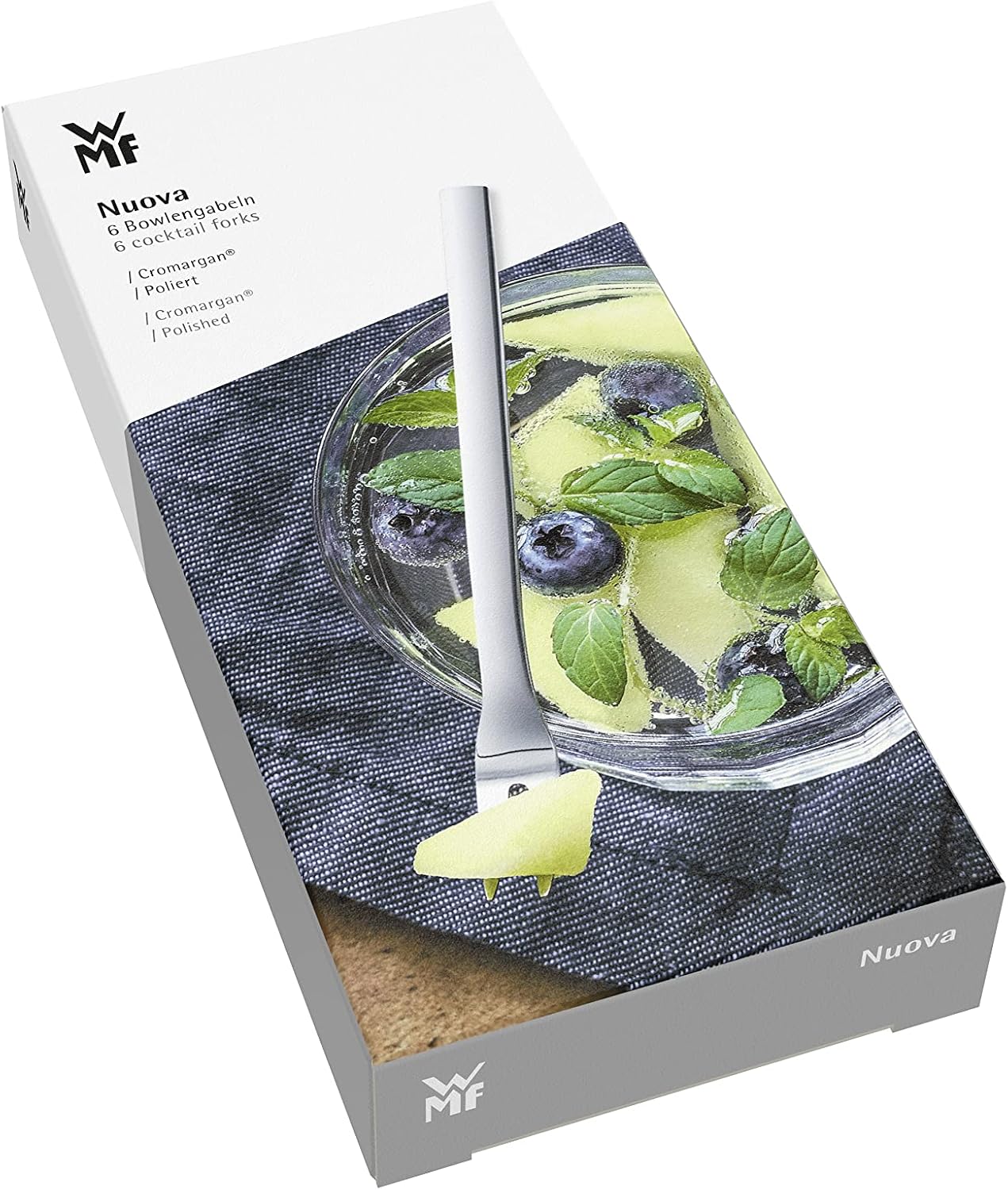 Detalle de WMF Nuova bowlegvorken, set van 6, 12,5 cm, Cromargan 18/10