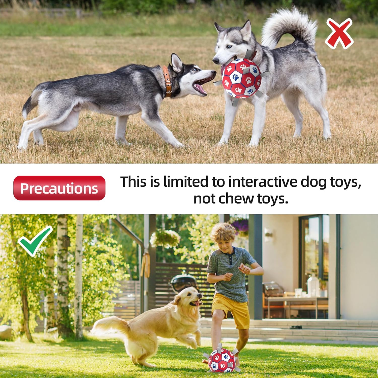 Thumbnail 4 de HETOO Dog Soccer Ball 8 inch