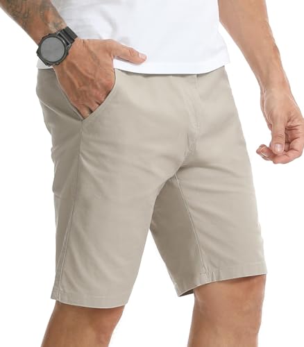 Detalle 2 de Zetieny Men’s 7”/9” Chino Shorts Casual – Elasticated Waist, 4 Pockets