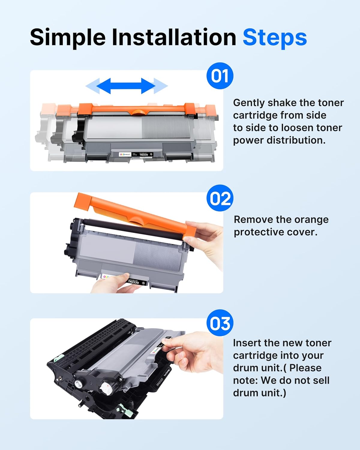 Thumbnail 5 de GPC Image TN2220 Black Compatible Toner Cartridge (2‑Pack) for Brother TN-2220 / TN-2220 / TN-2010