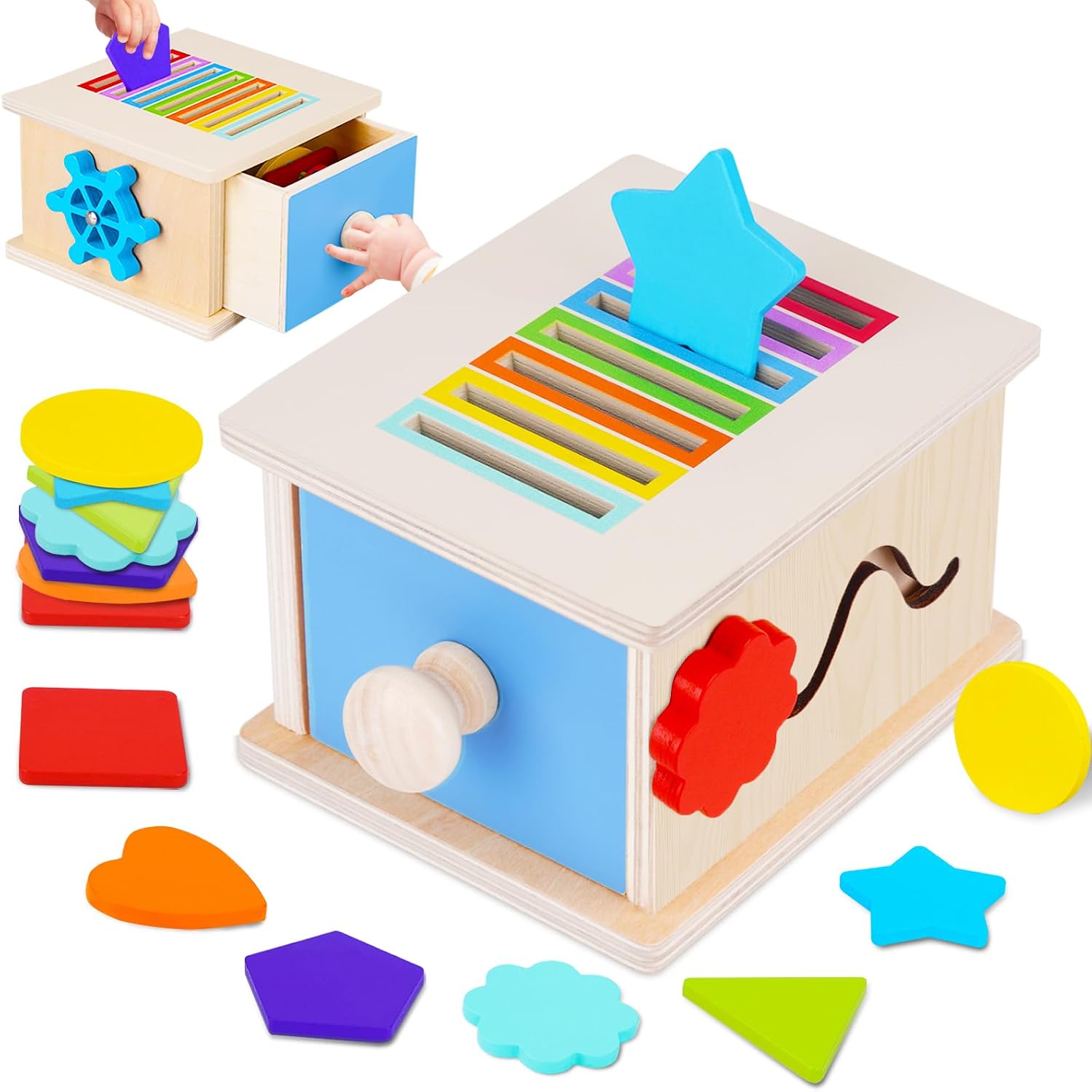 Detalle de FCSONU Montessori Coin Box Toys for Toddlers