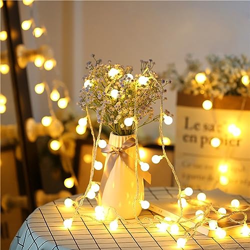 Detalle de Zorela Globe Fairy Lights: 15M 100 LED Outdoor/Indoor String Lights with Remote