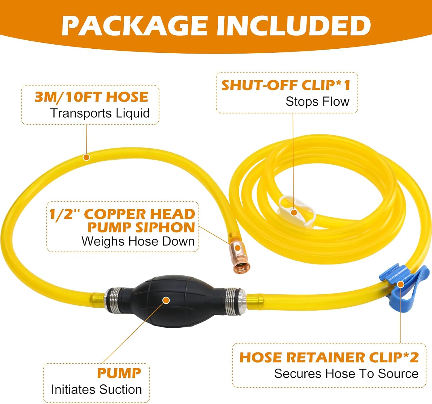 Thumbnail 4 de Gasoline Transfer Pump – Portable Hand Fuel Siphon for Quick, Controlled Transfers