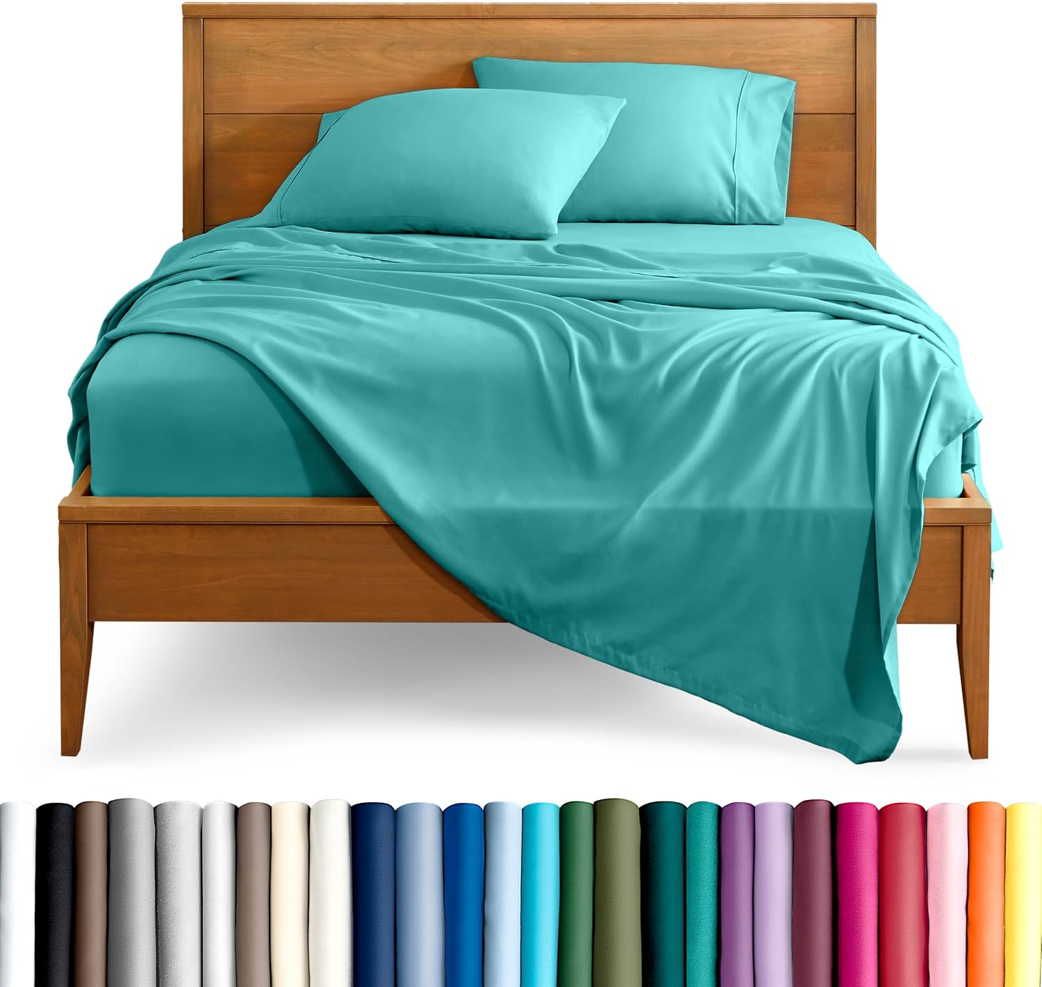 Detalle de Bare Home Queen Sheet Set, 1800 Thread