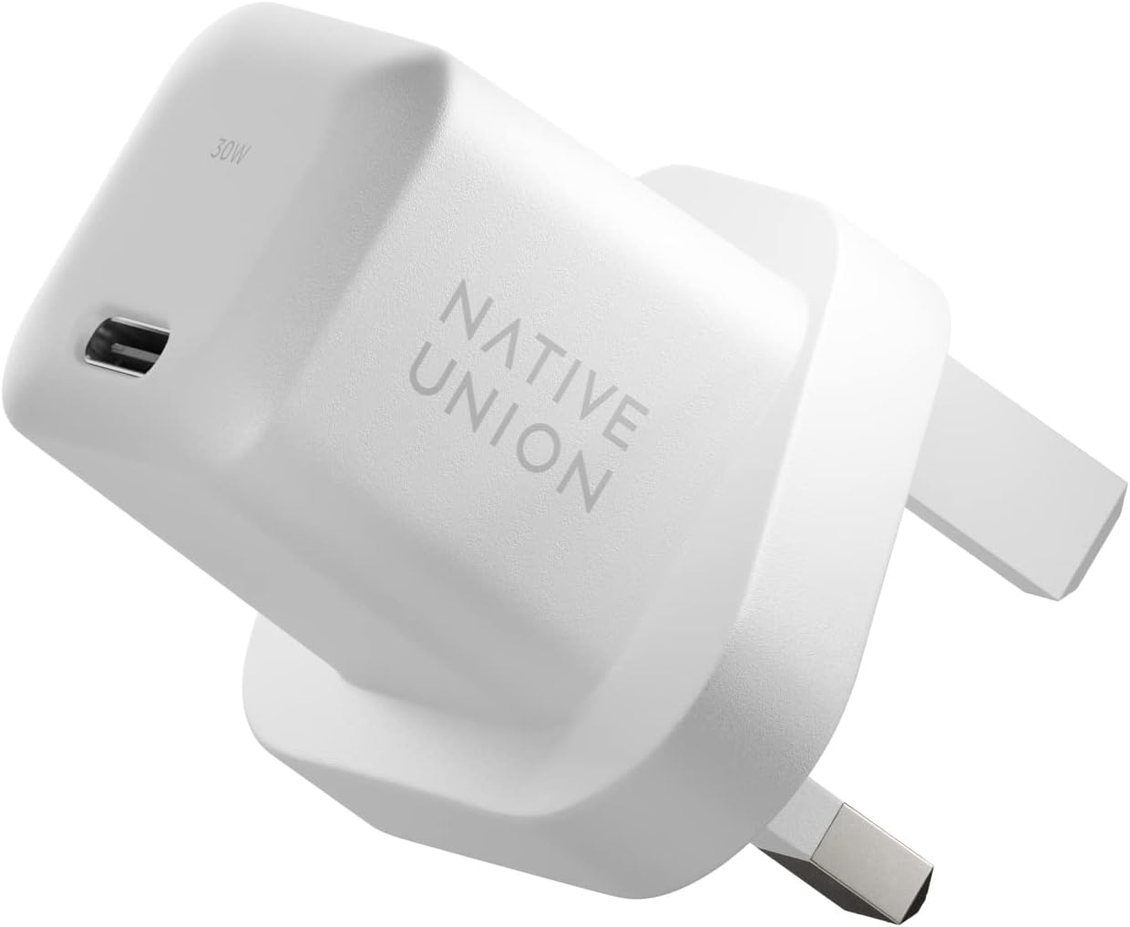 Detalle de Native Union Fast GaN Charger PD 30W (USB-C) – Ultra-compact Power Delivery for Type-C devices (White)