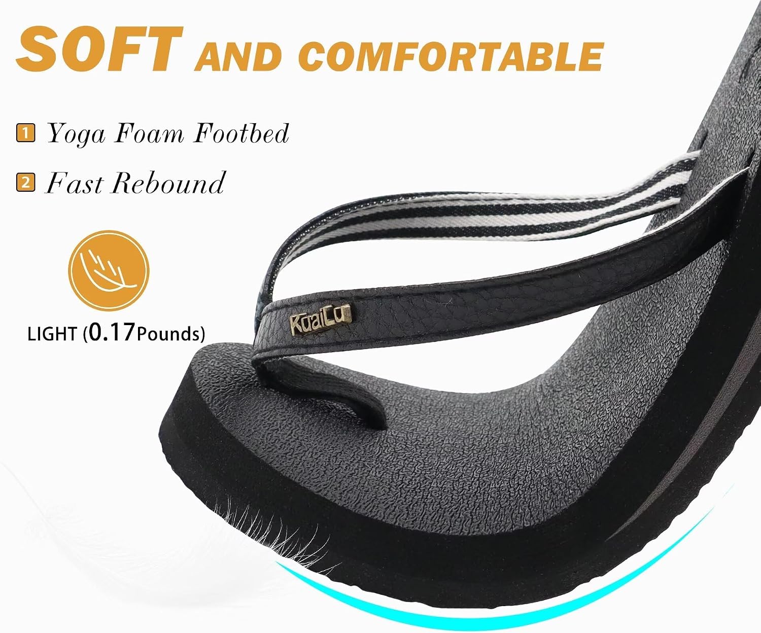 Thumbnail 2 de KuaiLu Arch Support Flip Flops 1 Pair