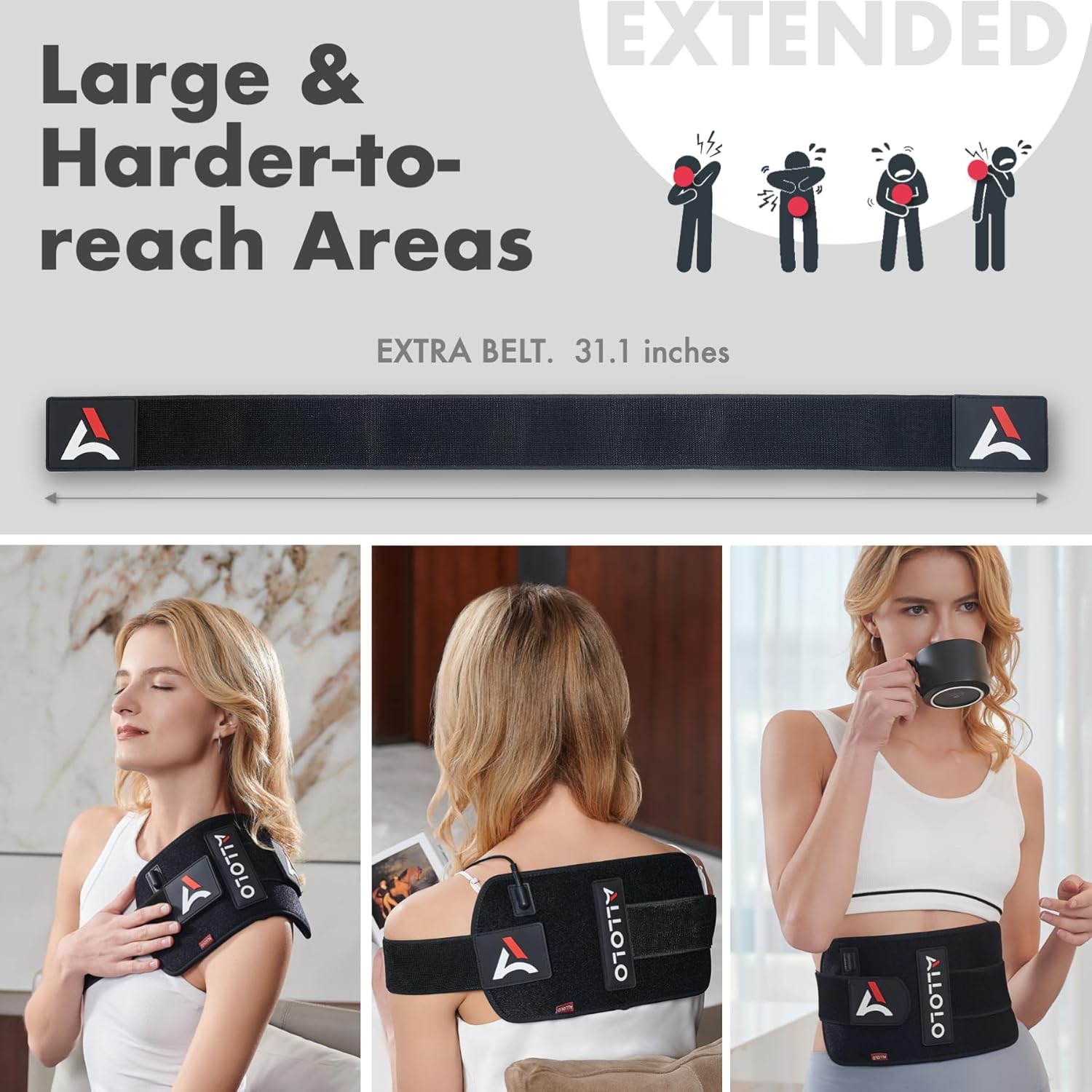 Thumbnail 5 de ALLOLO Red Light Therapy Infrared Light Pad for Body — 660nm Red Light / 850nm Near-Infrared