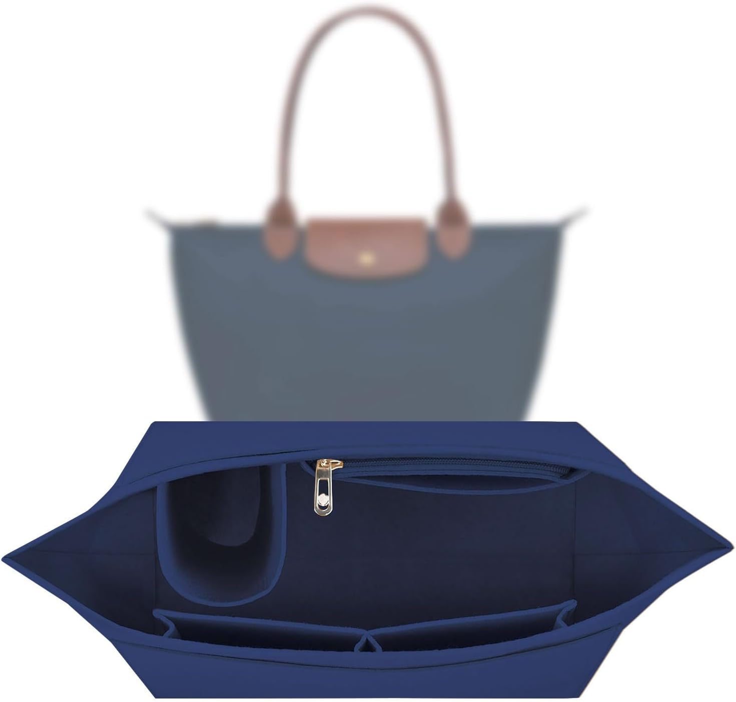 Detalle de Sunshine smile Organizer für Longchamp Pliage M 26 cm