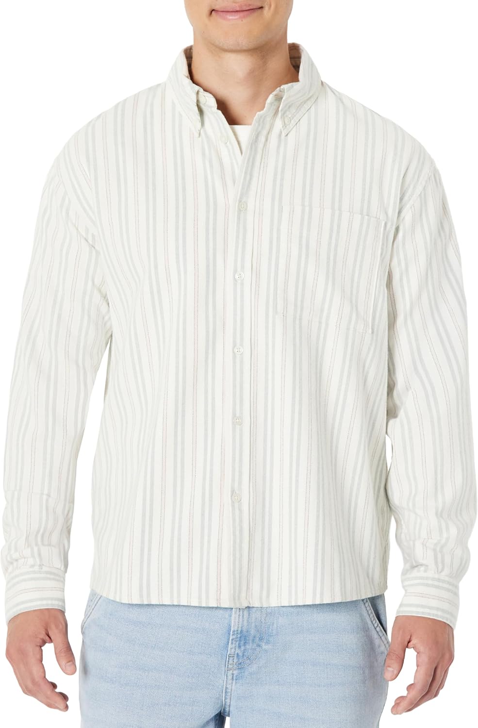 Thumbnail 6 de Amazon Essentials Men’s Modern Oversized-Fit Cotton Button-Down Shirt