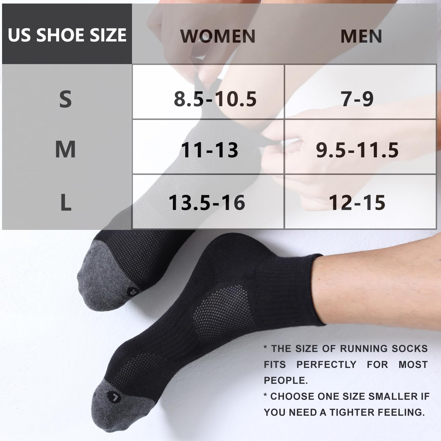 Detalle de FITRELL Men's Athletic Ankle Socks 6-Pack