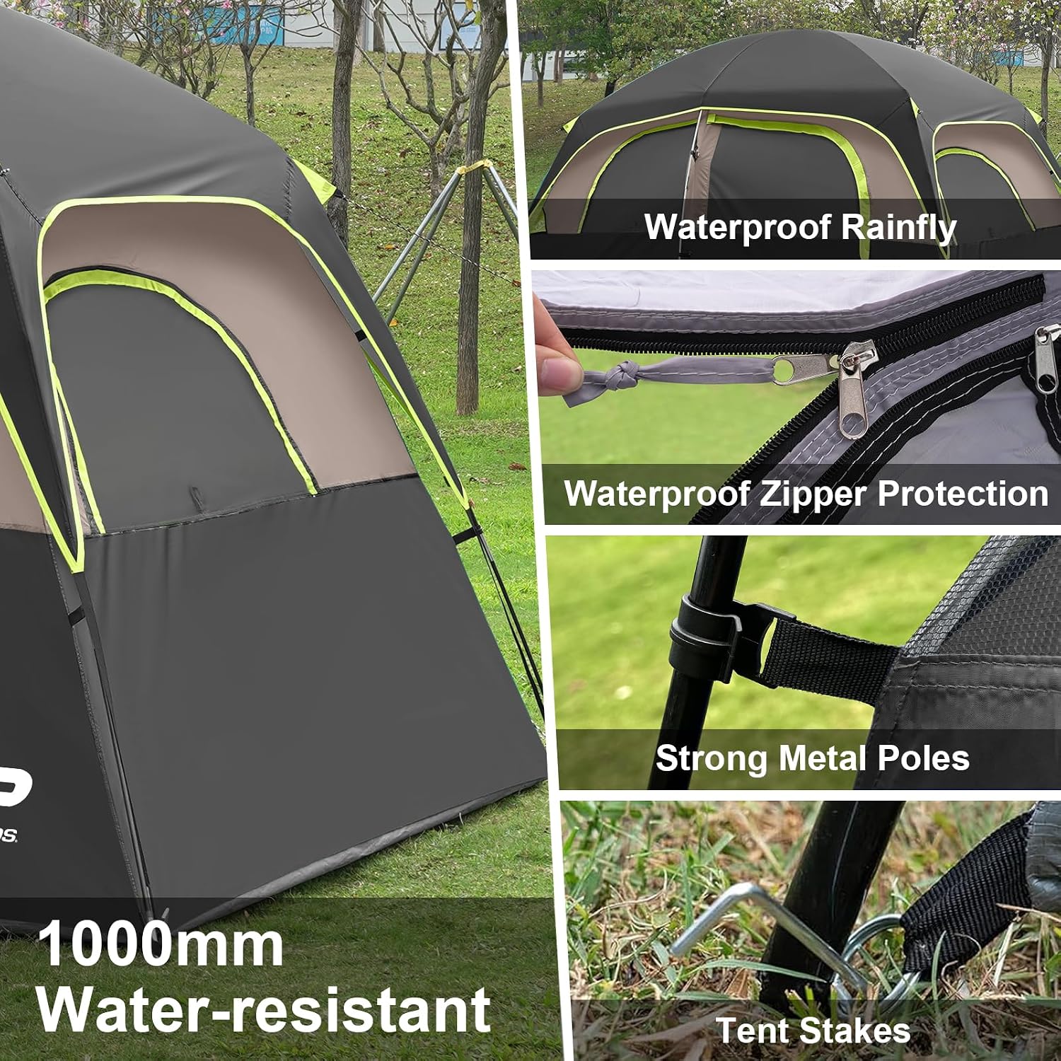 Detalle de CAMPROS Camping Tent, 6/8-Person