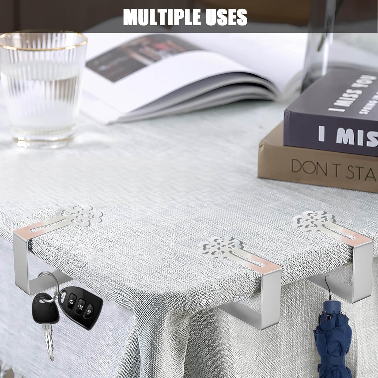 Thumbnail 3 de Lucky Clover Tablecloth Clips for Outdoor Thick Tables – 10 Pack, Heavy-Duty Stainless Steel