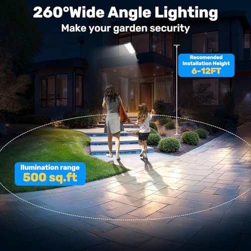 Detalle 2 de PEAKRO Farolas solares LED 600 W con sensor de movimiento, mando y protección IP66 (2 unidades)