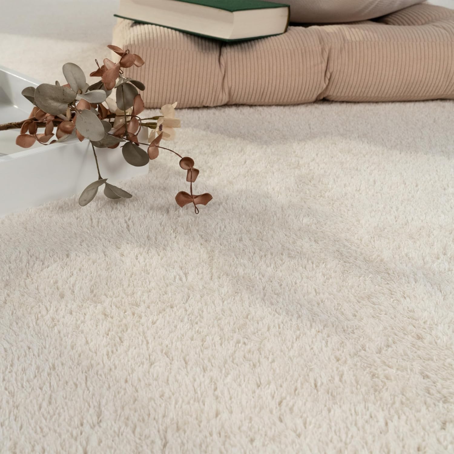 Thumbnail 2 de Paco Home Alfombra Moderna y Suave 160x220cm Crema 🐑