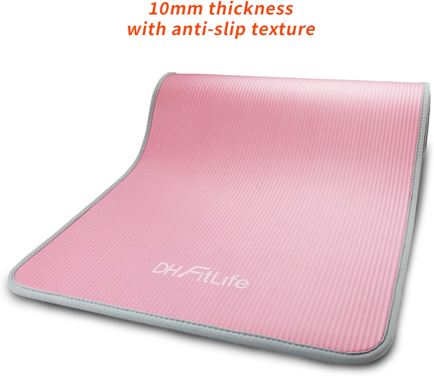 Detalle 2 de DH FitLife Yoga Mat 183 x 61 x 1 cm (Extra Thick) – Non-Slip fitness & Pilates mat with carry strap