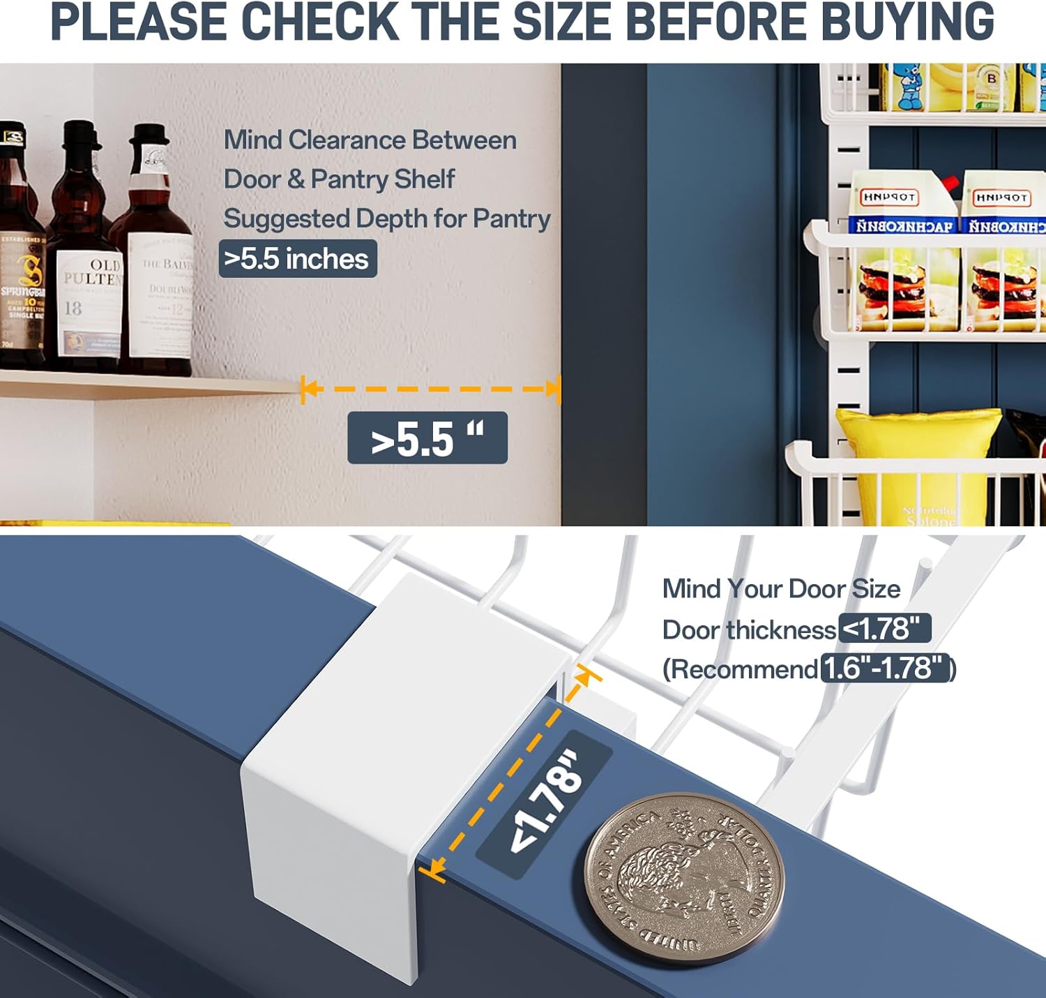 Detalle 2 de Over The Door Pantry Organizer 8-Tier