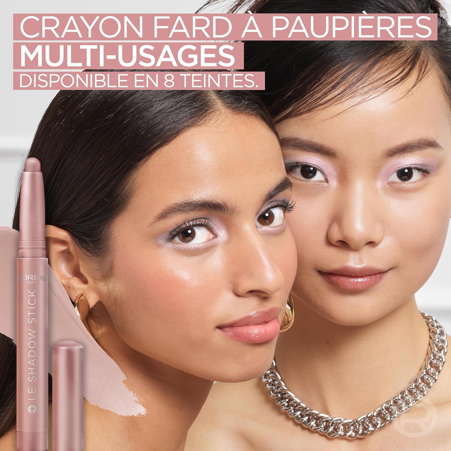 Detalle de L’Oréal Paris Paradise Shadow Stick 245 Alluring Rose – Crayon fard à paupières multi-usages, gel léger et longue tenue