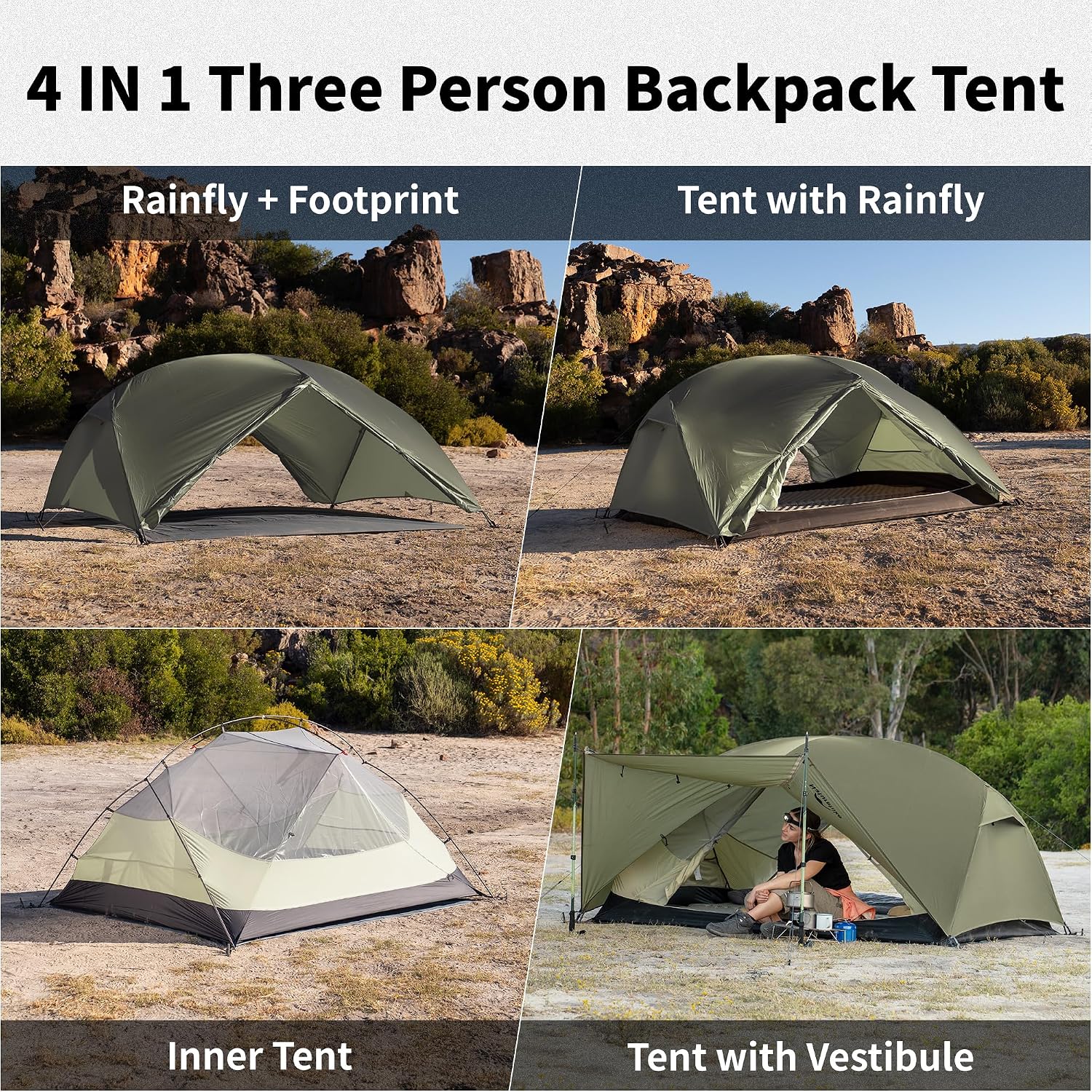Thumbnail 6 de Naturehike Mongar Pro: tente ultra légère pour 2 personnes, imperméable et ventilée