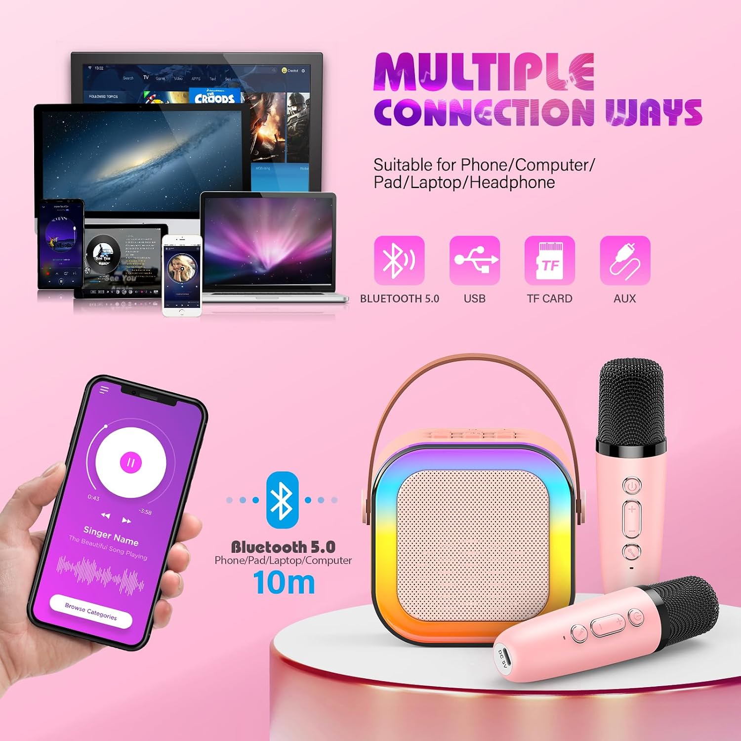 Thumbnail 2 de Dislocati Karaoke Machine 2‑mic for kids 🎤