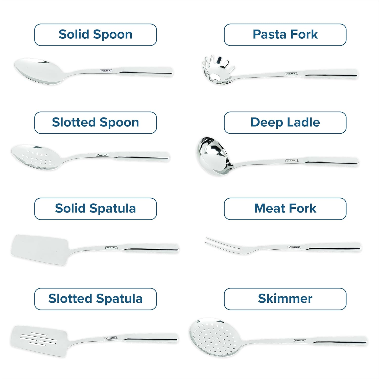 Thumbnail 3 de Viking Kitchen Utensils Set 8-Piece stainless steel