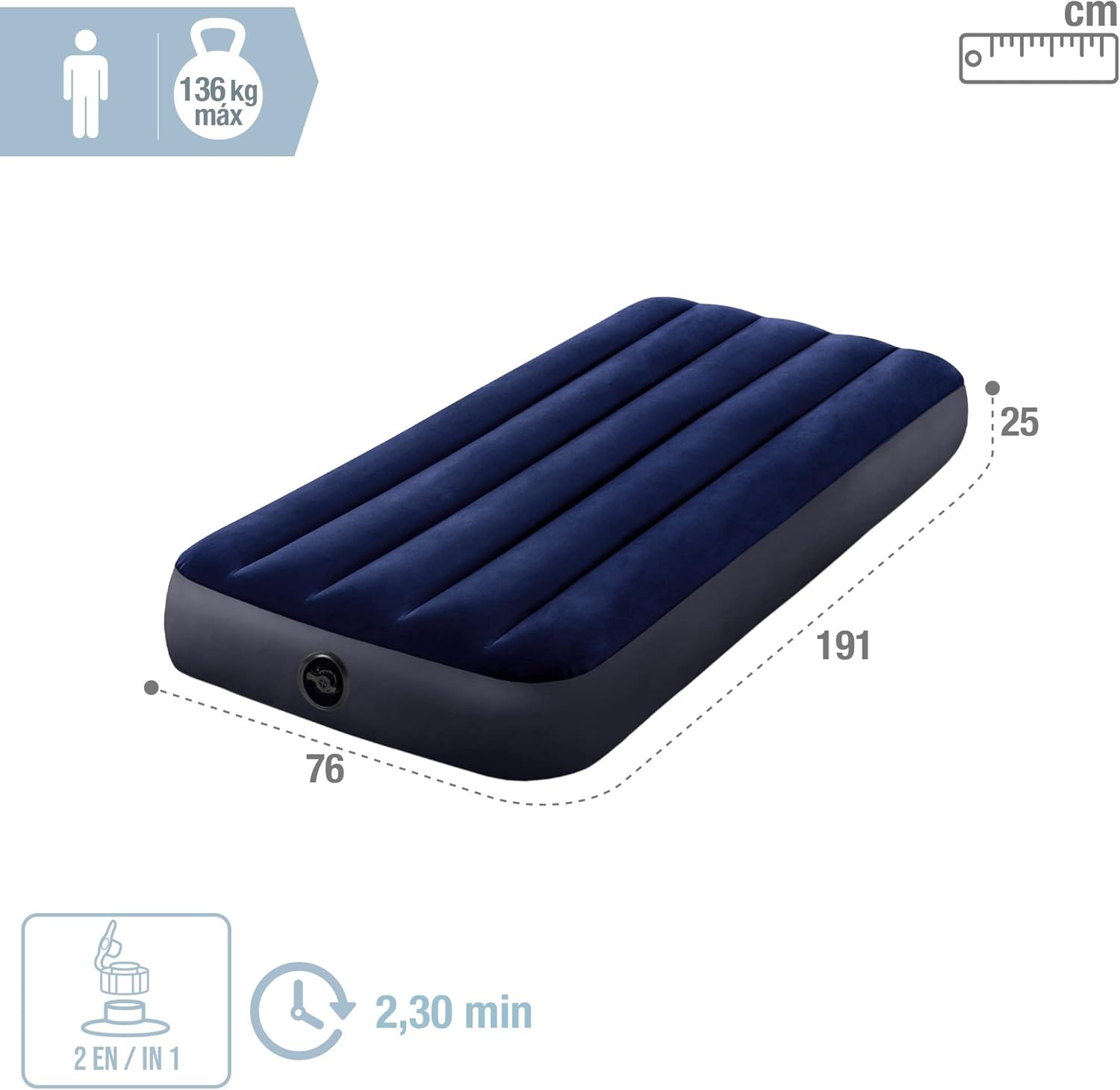 Detalle de Intex Colchón Hinchable Individual 76x191x25 cm | Dura-Beam Standard Classic Downy
