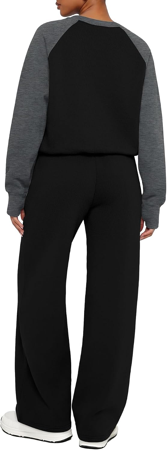 Detalle 1 de OFEEFAN Women's Lounge Set Polyester-Cotton Blend