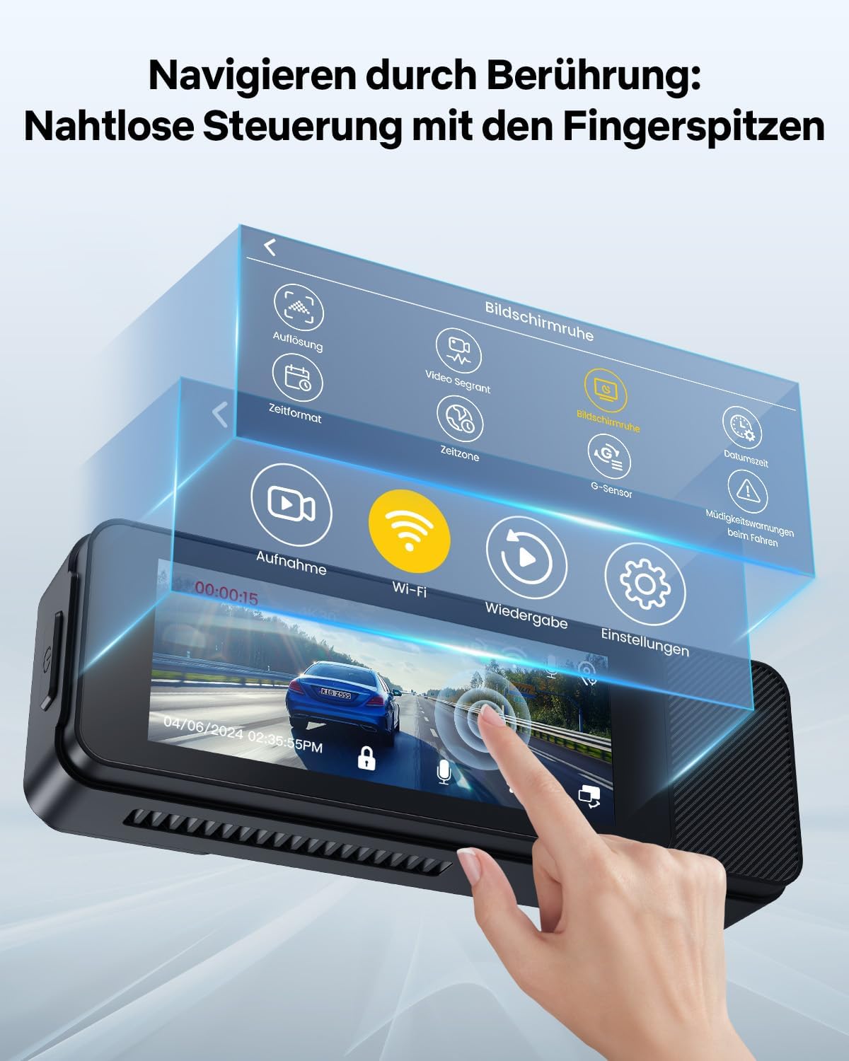 Detalle de GKU Dashcam 4K Front Rück 3,18" Touchscreen