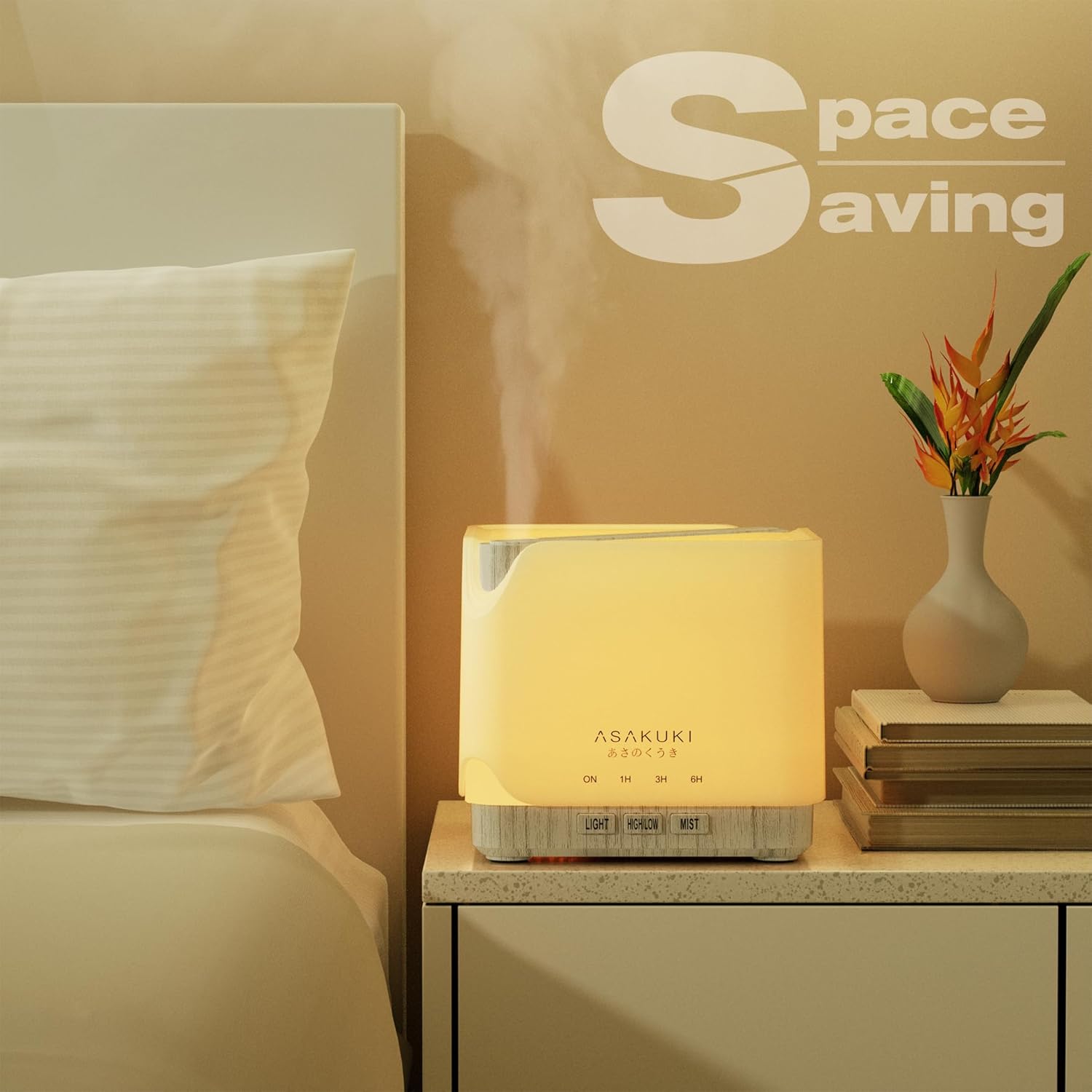 Detalle de ASAKUKI AD004DE 700 ml Ultrasonic Essential Oil Diffuser and Humidifier