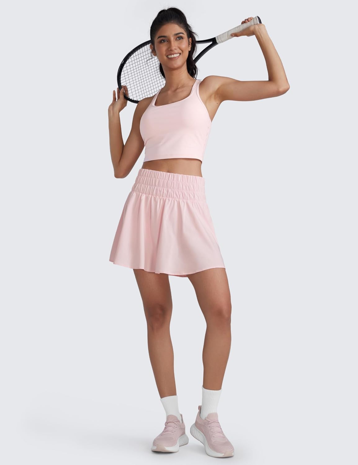 Thumbnail 2 de CRZ YOGA Jupe de Tennis fluides Taille Haute pour Femmes – Jupe-short plissée