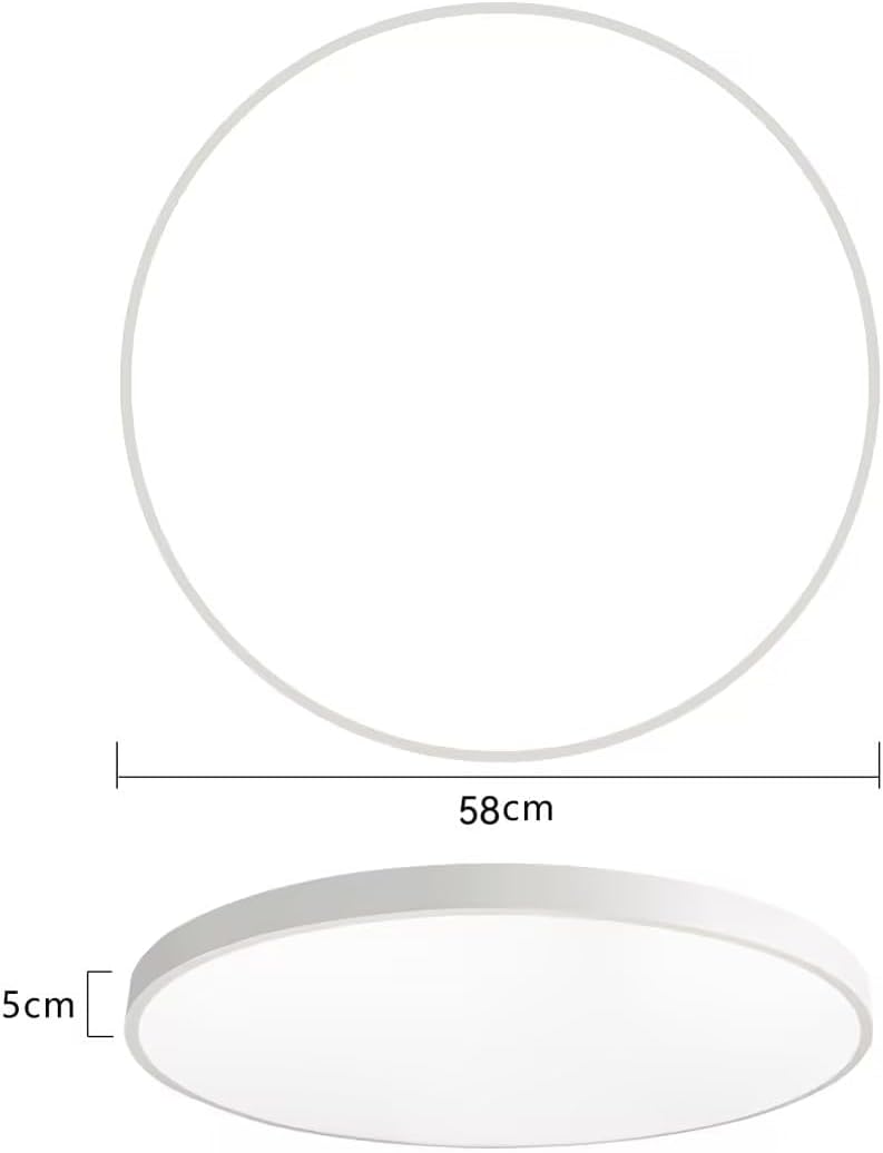 Detalle de JDONG LED-Deckenleuchte dimmbar 72 W rund, 3000K–6000K, mit Fernbedienung (Ø 58 cm, ultraflach)