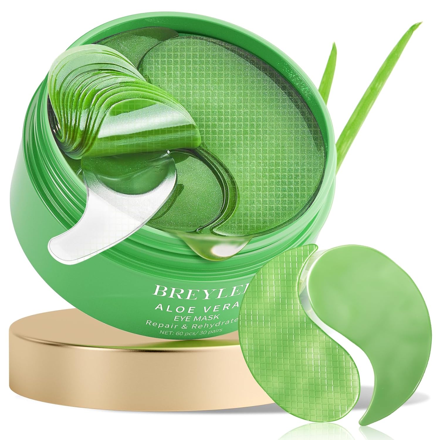 Detalle de BREYLEE Aloe Vera Eye Masks 60 pcs