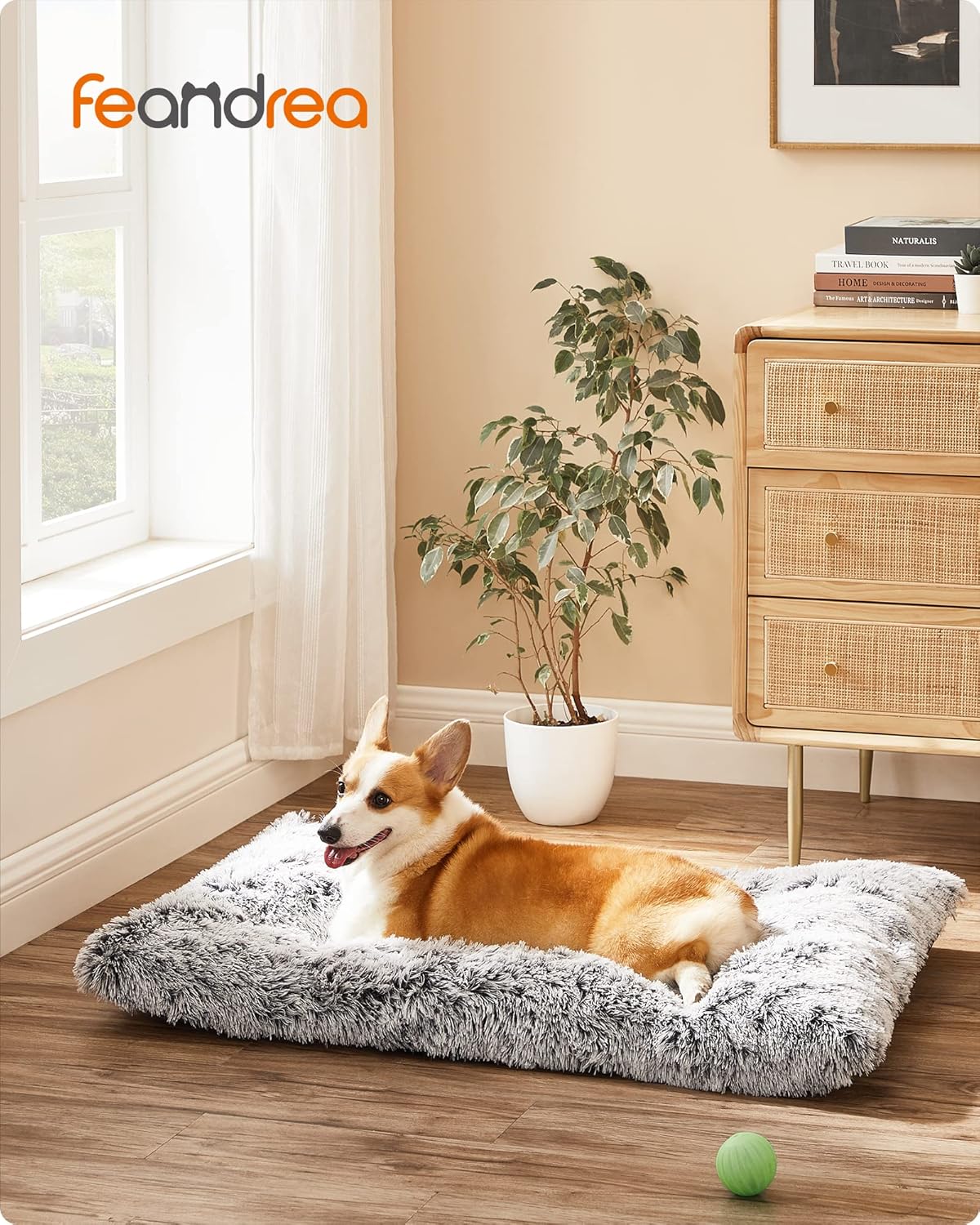 Thumbnail 1 de Feandrea Large Dog Bed 95 x 60 cm — Fluffy crate mat
