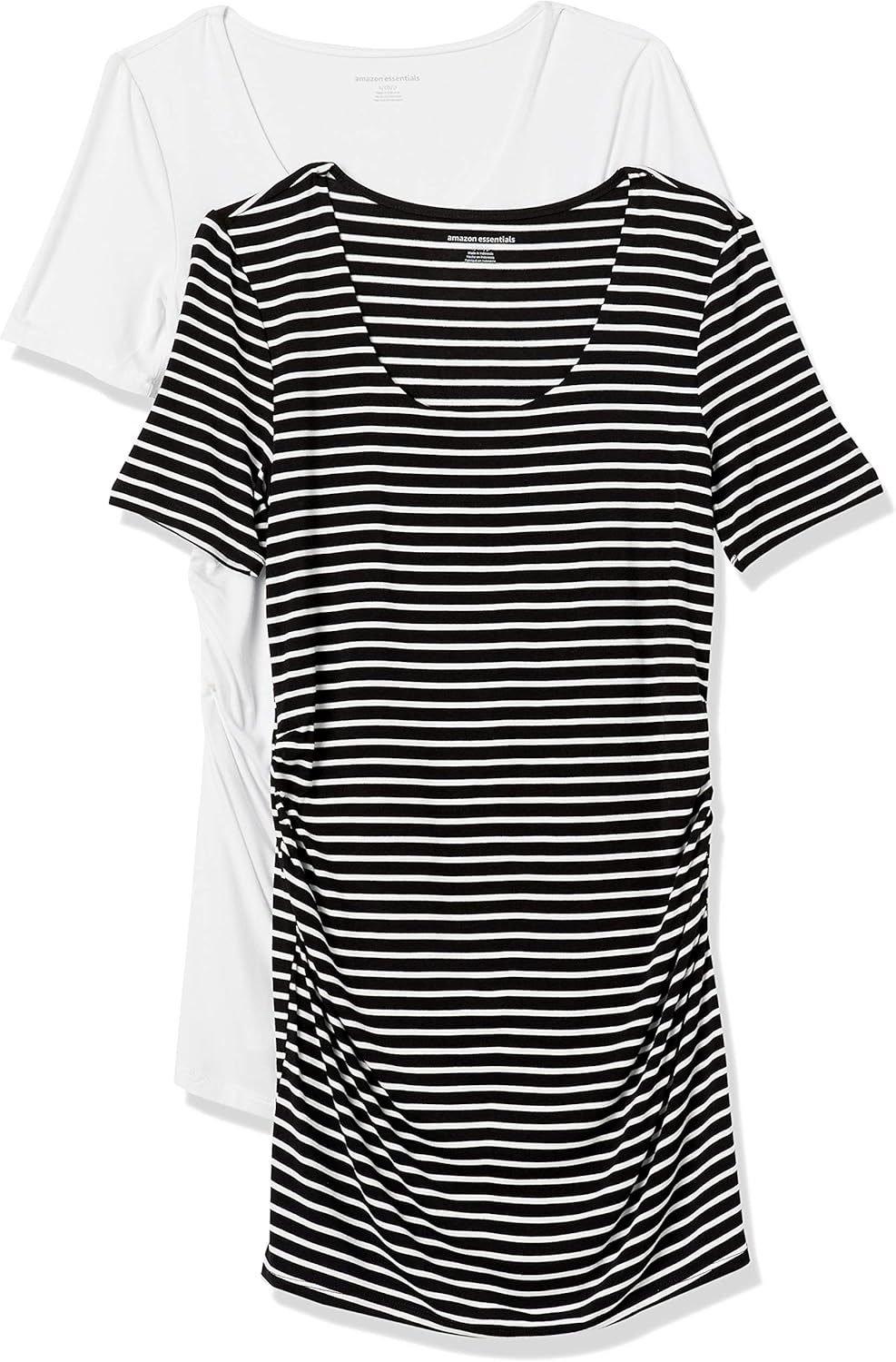 Thumbnail 6 de T-shirt premaman Amazon Essentials con scollo rotondo e arricciatura, pacco da 2