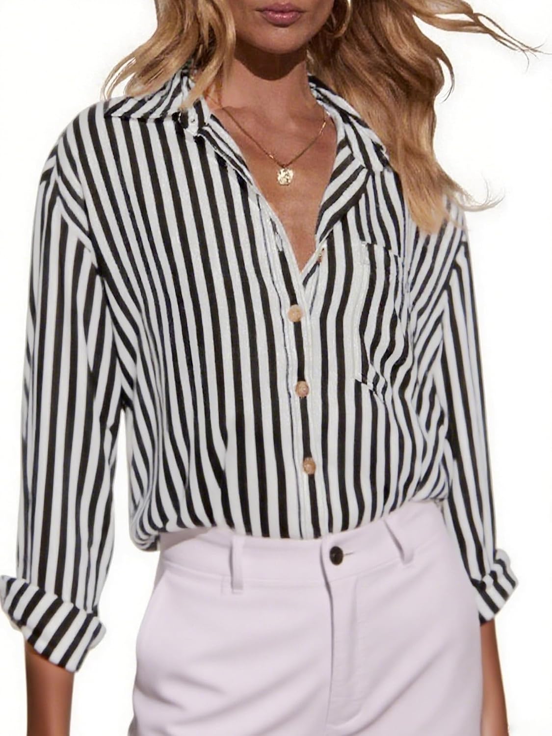 Thumbnail 4 de Dressmine Oversized Cotton Striped Shirt