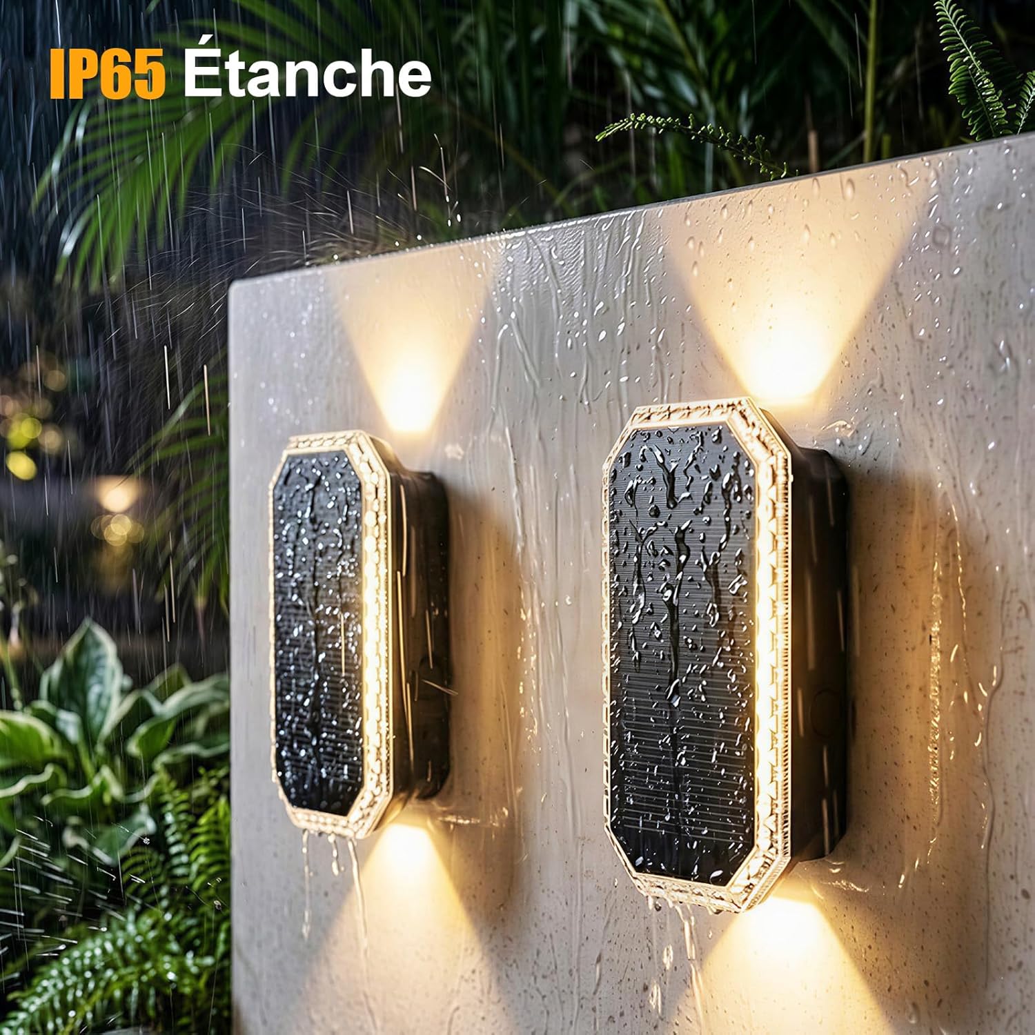 Thumbnail 5 de SUNNMO Lampe Solaire Extérieure Murale (Lot de 4) – Appliques Haut et Bas, 3 Modes, IP65