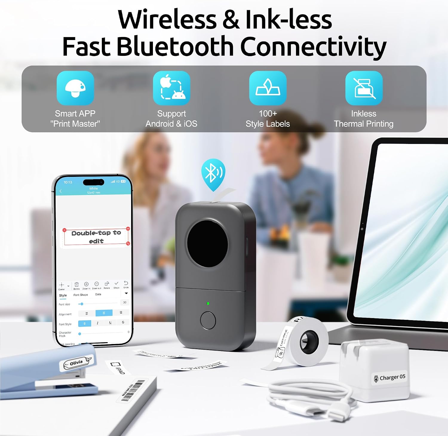 Thumbnail 3 de Phomemo D30 Etikettendrucker 2in1 Bluetooth