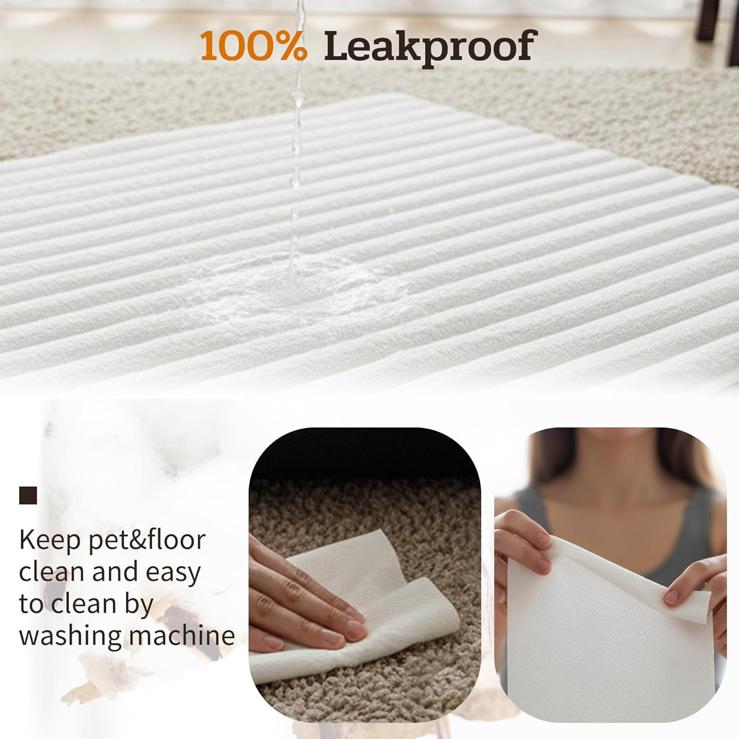 Detalle 2 de NWK Fluffy cat mat 114cm x 70cm heating