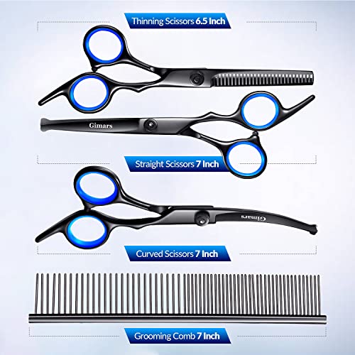 Thumbnail 3 de Gimars Dog Grooming Scissors Kit 5 en 1 con tijeras de acero 4CR y puntas redondeadas de seguridad