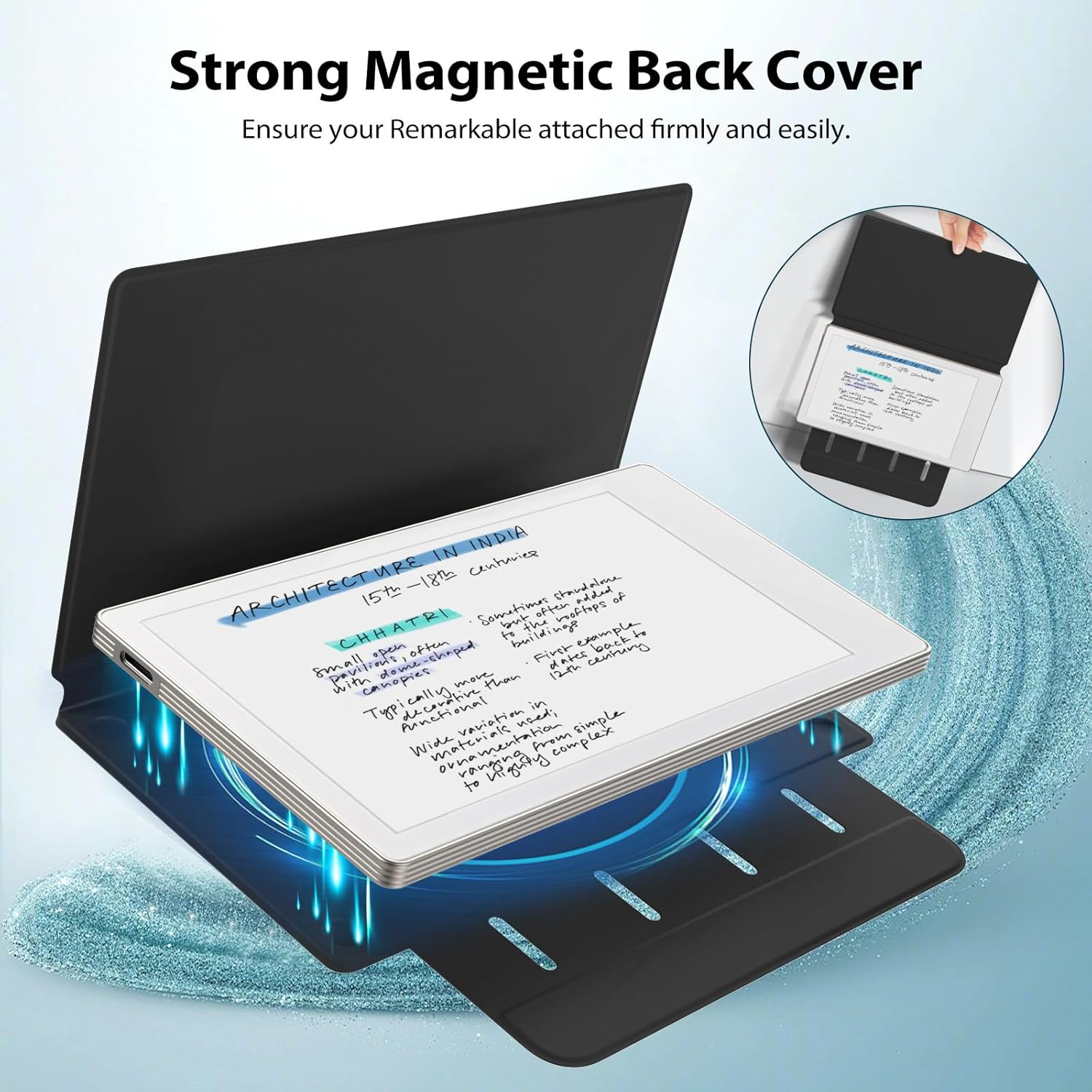 Detalle de TiMOVO Magnetic Case for Remarkable Paper Pro Move 7.3 Inch (2025) – Denim Black