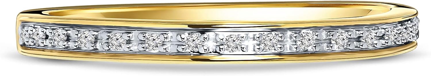 Thumbnail 2 de Bague éternité MIORE femme en Or jaune 9K (375) with 16 diamants 0,05 Ct – JK/I1