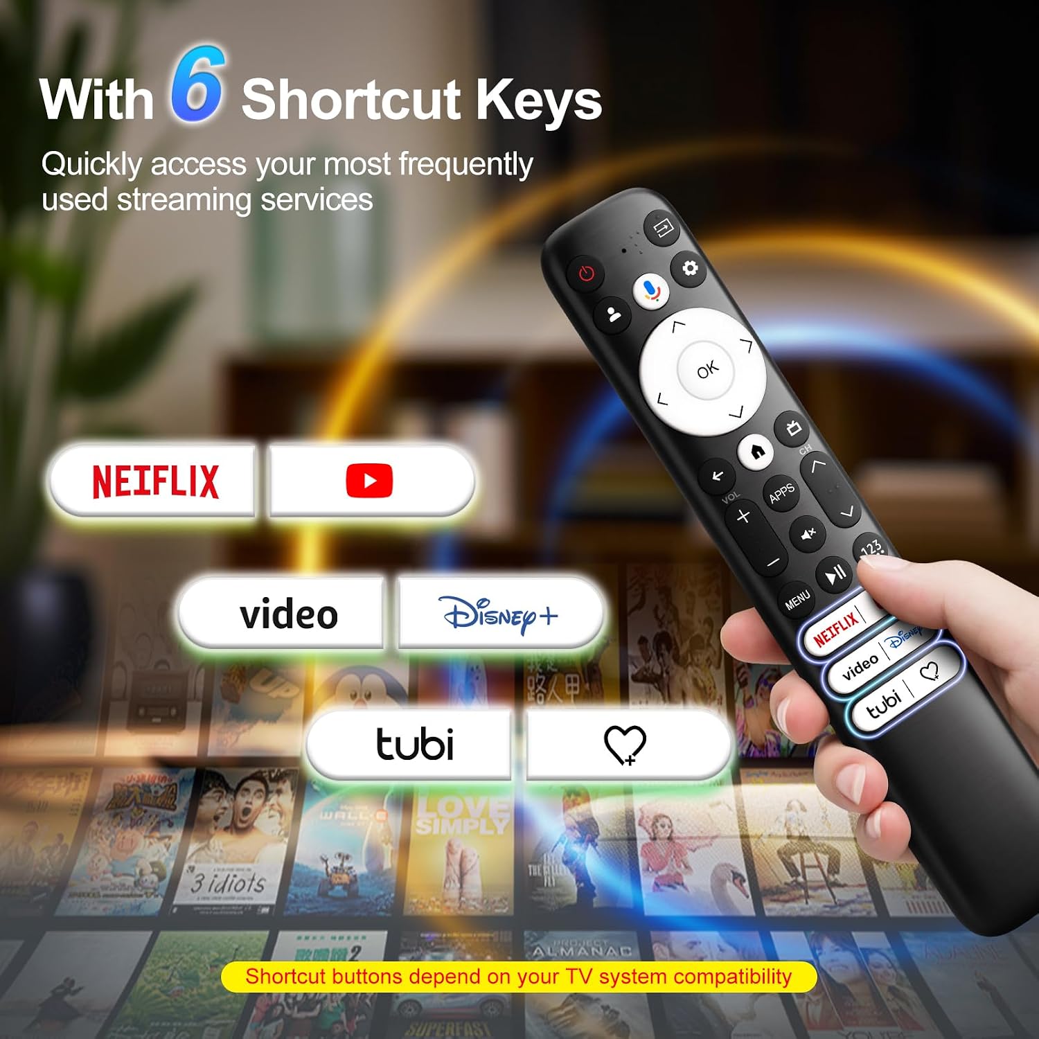 Detalle 2 de Tuovar Voice Remote for Hisense Google TV