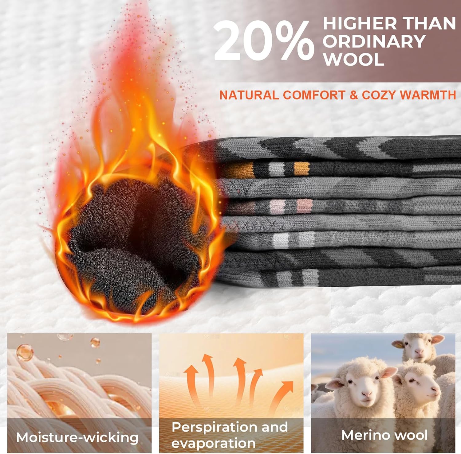 Thumbnail 1 de Calze Sci in Lana Merino 2 Paia 35-51