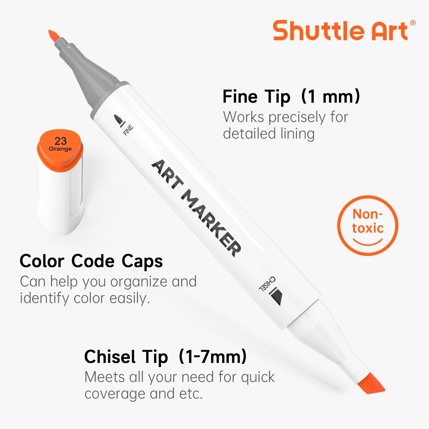 Detalle de Shuttle Art Alkohol Marker Set mit 120 Farben