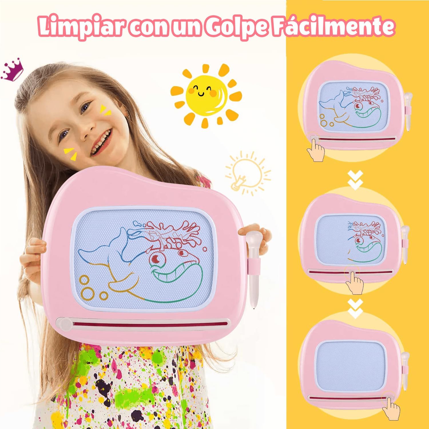 Thumbnail 3 de Smasiagon Magnettafel Kinderspielzeug ab 1 Jahr – Kindermaltafel 4 Beine