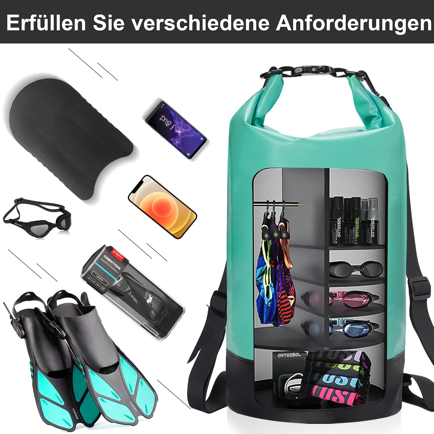 Detalle 2 de Blackace Dry Bag 20L für wasserdichte Lagerung